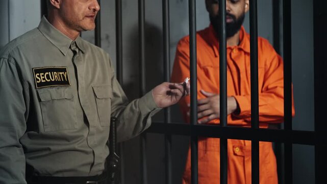 Corrupt guard delivering package to convicted inmate, drug trafficking in prison