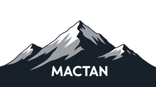 Mactan Island mountain range logo vector illustration graphic design