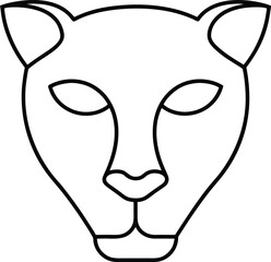 Panther Face Outline © GANDAMOHAN