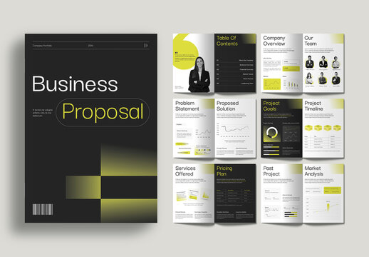 Modern Business Proposal Booklet Template for Corporate Company