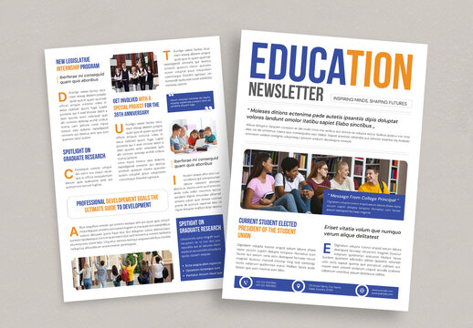 Education Newsletter Layout for Promotional