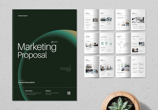 Marketing Proposal Corporate Booklet Template Modern Business Design