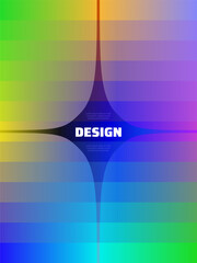Abstract Colorful Poster Design. Covers Template Design. Horizontal Striped Gradient Lines. Geometric Background for Presentation, Magazines, Social Media. Vector Illustration