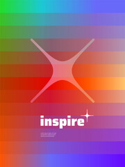 Abstract Colorful Poster Design. Covers Template Design. Horizontal Striped Gradient Lines. Geometric Background for Presentation, Magazines, Social Media. Vector Illustration