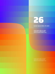 Abstract Colorful Poster Design. Covers Template Design. Horizontal Striped Gradient Lines. Geometric Background for Presentation, Magazines, Social Media. Vector Illustration