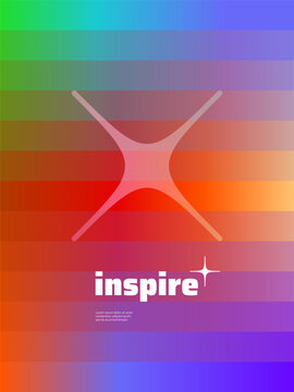 Abstract Colorful Poster Design. Covers Template Design. Horizontal Striped Gradient Lines. Geometric Background for Presentation, Magazines, Social Media. Vector Illustration
