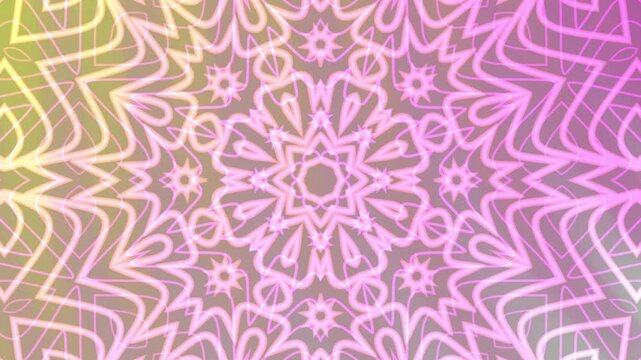 Abstract colorful floral kaleodoscope overlay pattern or mandala design suitable for backgrounds, textiles, art prints, and stationery design projects. Perfect for creative projects.