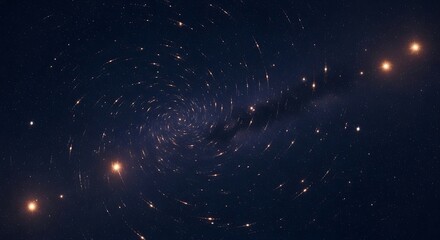 Fototapeta premium Cosmic vortex with shooting stars, a dreamy night sky backdrop artwork