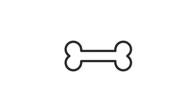 Simple Dog Bone Icon.