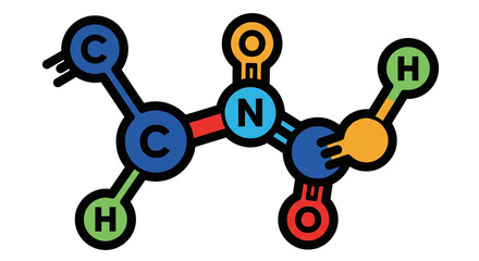 Molecular structure of amino acid