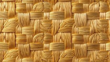 注連縄風の黄金編み込みテクスチャ：お正月の縁起物や和モダンな背景素材