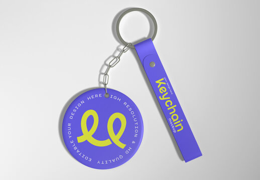 Double Keychain Mockup