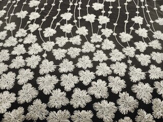 this is a fabric with a flower pattern 