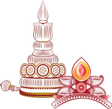 Bengali wedding Mukut and Topor design.