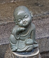 Asia, China, Xi'an, Great Wild Goose Pagoda, statue of buddha