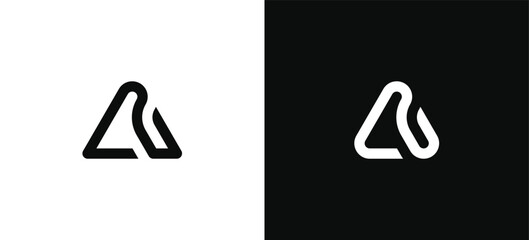 initial A Letter monogram logo design. Triangle vector illustration template