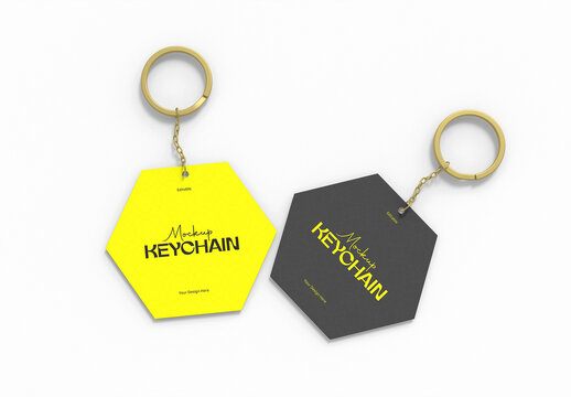 Double Keychain Mockup Template