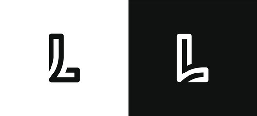 initial L Letter monogram logo design vector illustration template