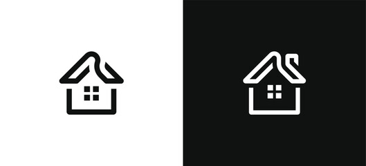 Home logo design. House symbol. Real estate vector illustration template
