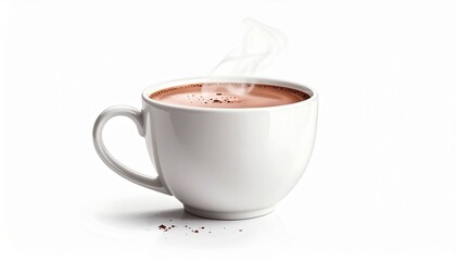 Hot drink appears in white cup with steam rising above, placed on a clean surface during a morning routine