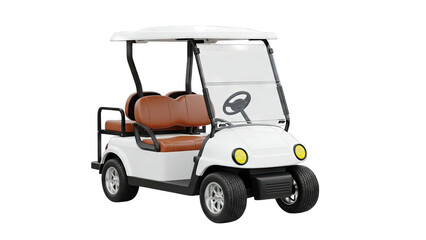 Golf Cart Isolated on White Background