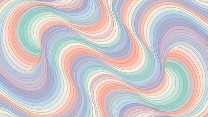 Fluid Abstract Waves, Colorful Design, Digital Art, Modern Aesthetic