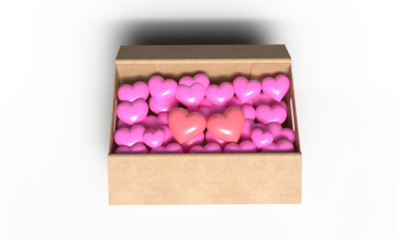 Love heart shape pink red orange cream color box open object sign happy valentine day love heart 14 fourteen day date february month happy valentine day romantic wedding love heart anniversary sweet