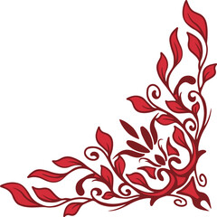 Vintage floral corner border frames elements