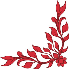 Vintage floral corner border frames elements