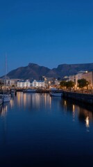 Sunrise Reflections at Victoria and Alfred Waterfront in Cape Town, South Africa