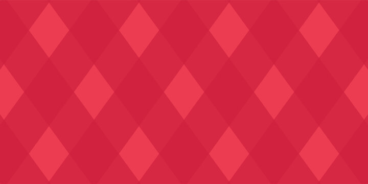 Natal rhombus pola mulus. Tekstur kotak merah Natal dengan garis emas. Argyle geometric berlian pola abstrak. Bungkus desain Natal dalam kotak. Ilustrasi vektor diisolasi pada latar belakang merah.