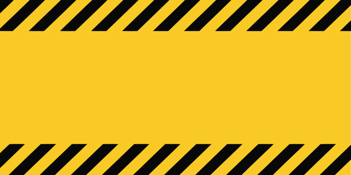 Yellow and black hazard stripes background, for safety sign