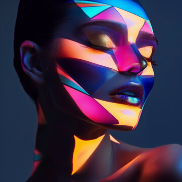 Retrato con maquillaje extremo