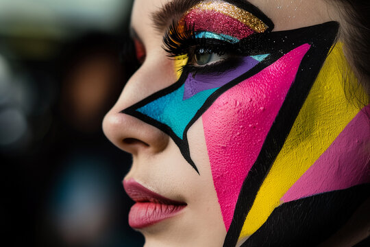 Retrato con maquillaje extremo