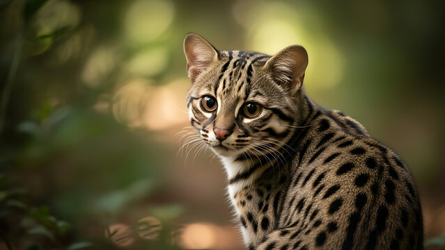 Rusty-spotted Cat (Prionailurus rubiginosus) කොල දිවියා