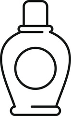 Simple perfume bottle vector drawing representing fragrance and hygiene products