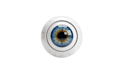 Blue Eye Isolated on White Background