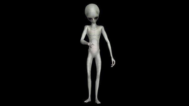 Ultra-Realistic Gray Alien 3D Animation Pack with Advanced Humanoid Gestures, Subtle Motion Psychology, Cinematic Body Language, Precision Movement Loops, Professional-Grade Sci-Fi Character Animation