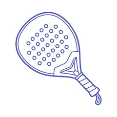 Simple padel racket with clean bold outlines and minimal details. Easy to color design, perfect for kids coloring books, sports themes, and printable activities.