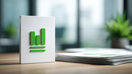 A close-up of financial charts displayed on paper