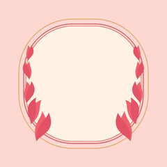 pink frame background with heart for your text