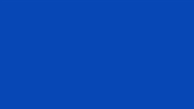 White paper sheet tearing in half on blue chroma key background. Concept of break, separation, decision, conflict or transition.