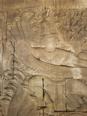 Angkor Wat Bas-Relief Churning of the Ocean Myth, Cambodia Temple