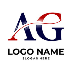 Letter AG Logo Vector