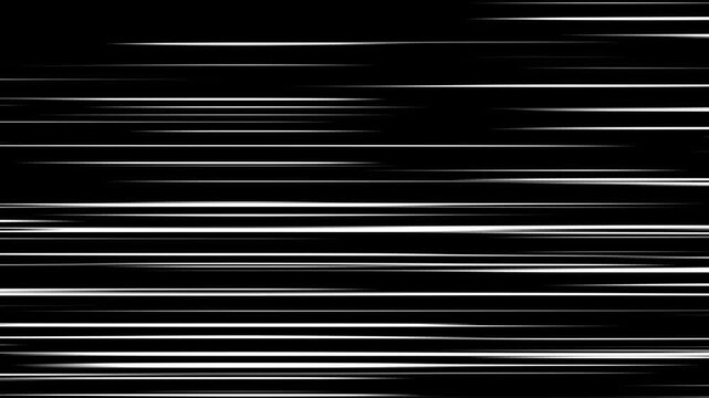 漫画風のスピード線　黒背景