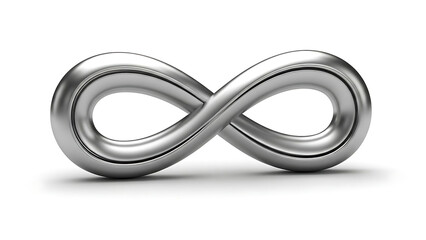Elegant infinity symbol isolated on a clean white background for minimalist design projects
