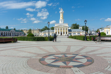 Fire tower on Susaninskaya Square in Kostroma.	