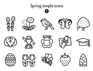 シンプルアイコン集 春 © Armadilloz