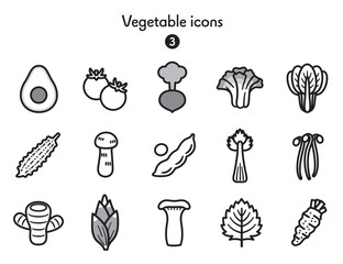 シンプルアイコン集 野菜3 © Armadilloz