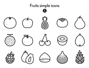 シンプルアイコン集 果物1 © Armadilloz